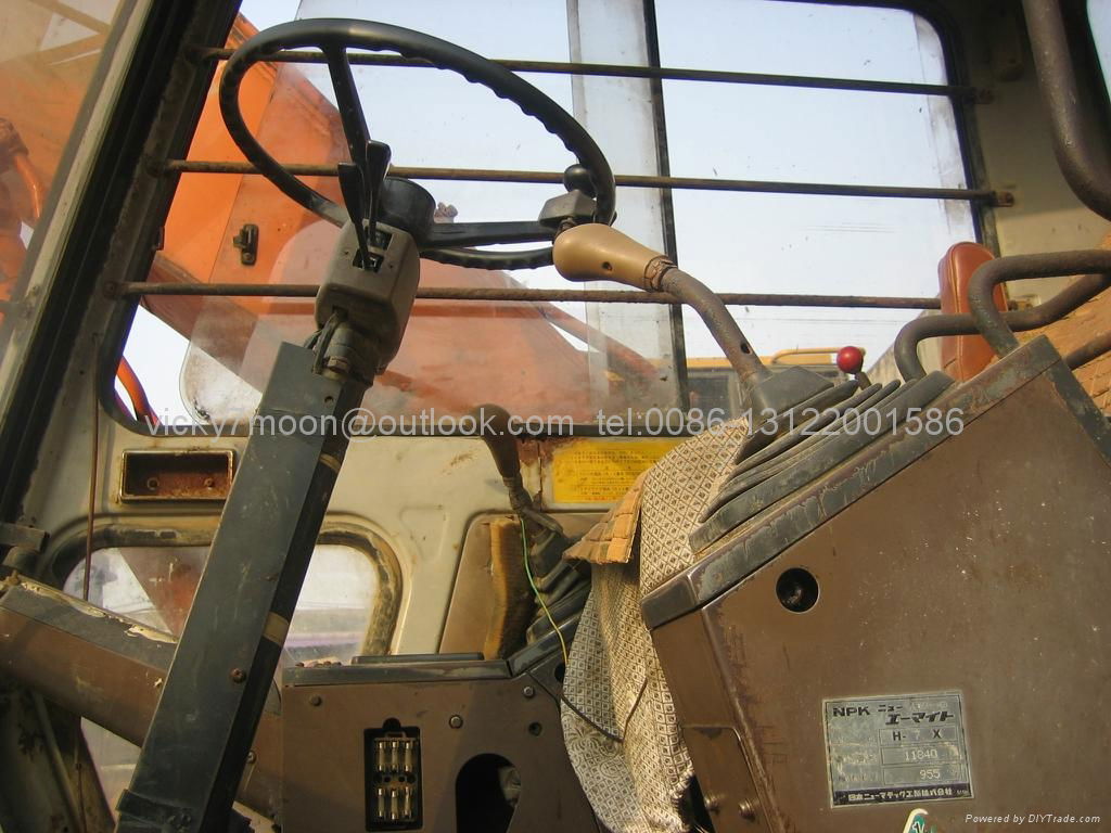 Used Wheel/Hydraulic Excavator, Hitachi100-1W 4