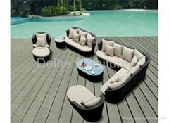 outdoor wicker rattan furniture with low