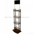 Free standing Metal Floor Wine Display Shelf 2