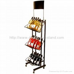 Caster Retail Wine Display Stand   