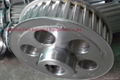 Customised timing pulley made according