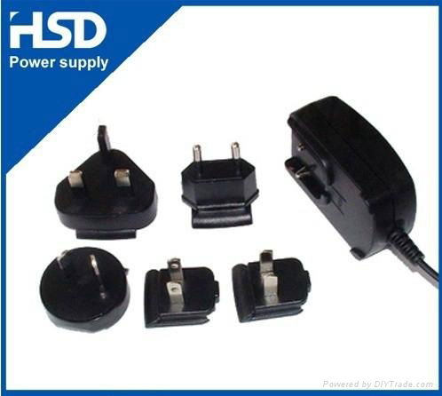 interchangeable Plug in Adapter used in US/UK/AU  5