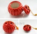 Chinese red  pumpkin jar 3