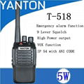 T-518 rainproof&dustproof 5W ANI Code mini radio 1