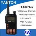 T-610Plus LCD display 5W long talk range ham radio