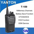 T-189 high power output power save walky talky