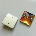 Square-shaped Sew-on crystal  Beads for Garment Accessories 