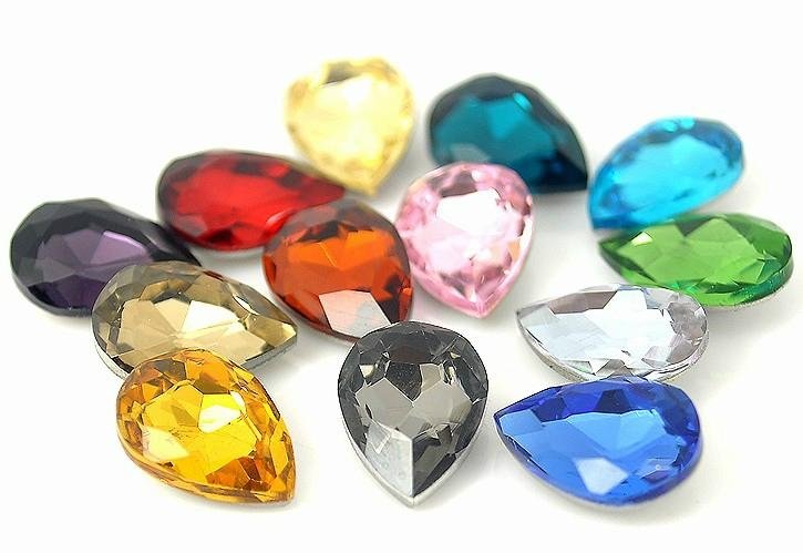 水滴尖底高檔珠寶飾品高仿施華洛世奇飾品配件水晶石異形石