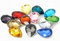 waterdrop shaped crystal fancy point back stones for jewelry