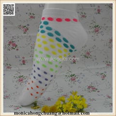 Colorful Dots Cotton Socks for Women