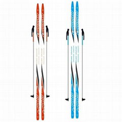 adults cross-country skis set