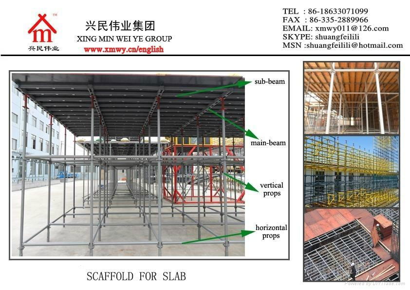 concrete formwork scaffolding system for slab