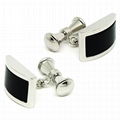 Classic Black Metal Mens Cufflinks with