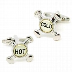 Funny Hot And Cold Cufflinks 