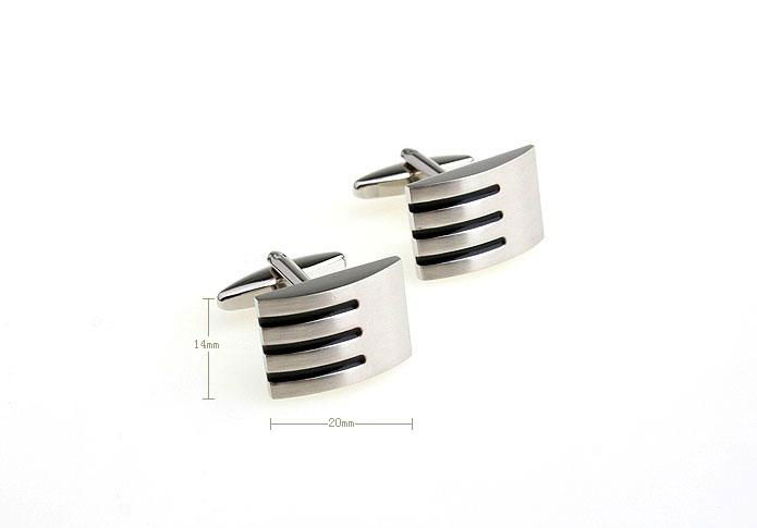 Classic Engraved Plating Silver Cufflinks  2