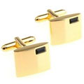 Classic Ferrero diary Black crystal gold mirror quadrate cufflinks  1