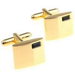 Classic Ferrero diary Black crystal gold mirror quadrate cufflinks 