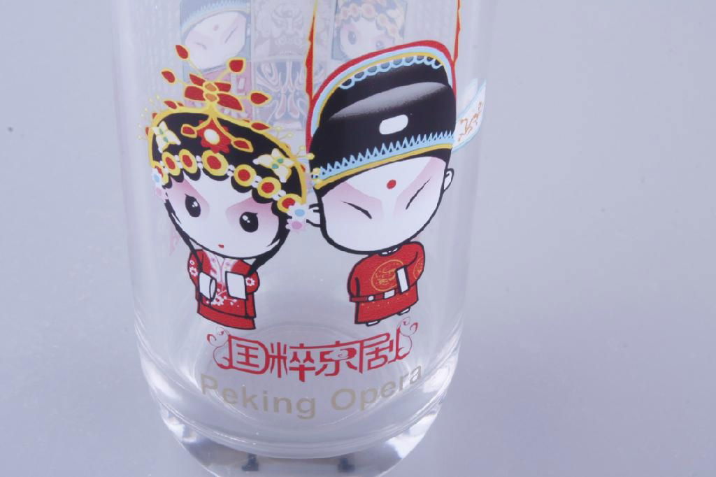 Glassware Water Juice Glass Chinese Style Picture And Heat Transfer Process 3