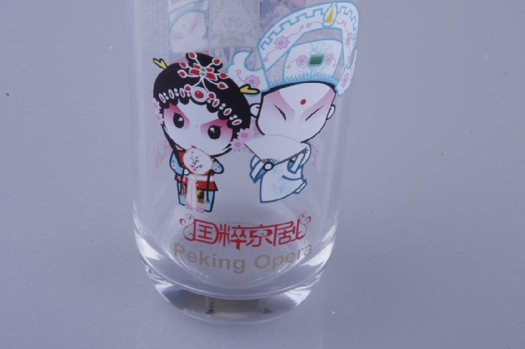 Glassware Water Juice Glass Chinese Style Picture And Heat Transfer Process 4