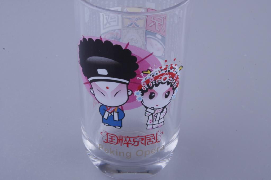 Glassware Water Juice Glass Chinese Style Picture And Heat Transfer Process 5
