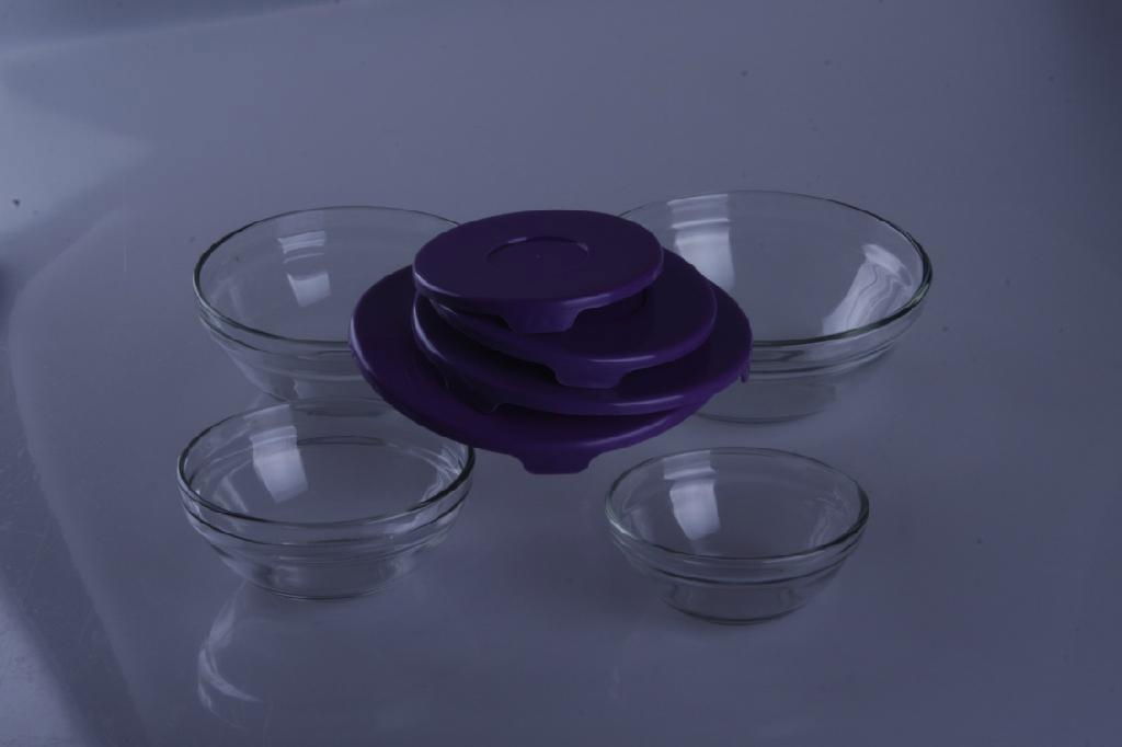 Bowl Freshness Bowl Glass Bowl Cookware 5Pcs Different Size 3