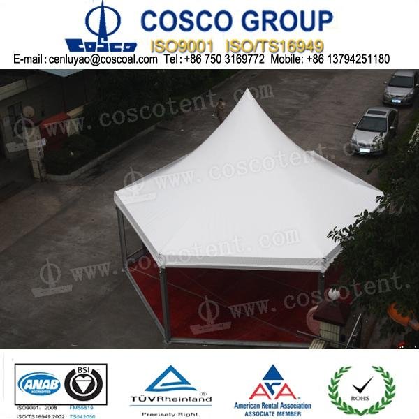 hexagonal tent pagoda tent with glass wall