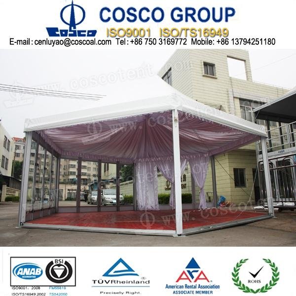 hexagonal tent pagoda tent with glass wall 4