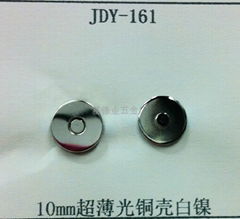 10 mm * 2 mm thin  copper shell nickel magnetic button