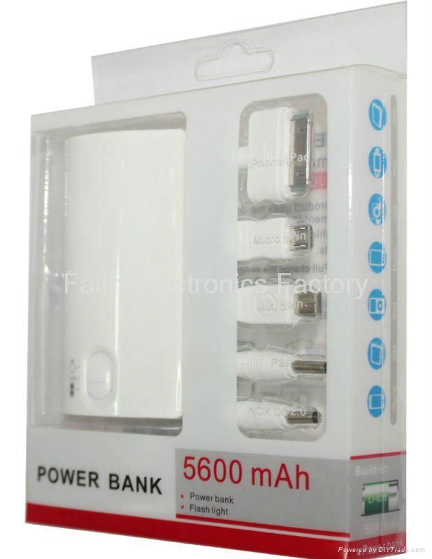 5600mAh portable power bank mobile charger for iPad,iphone,blackberry,samsung 5