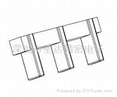 Mobile phone/digital battery connector 3 p blade type battery holder 