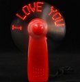 2013 Flashing your logo led mini fan with low price 4