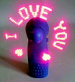 2013 Flashing your logo led mini fan with low price 5