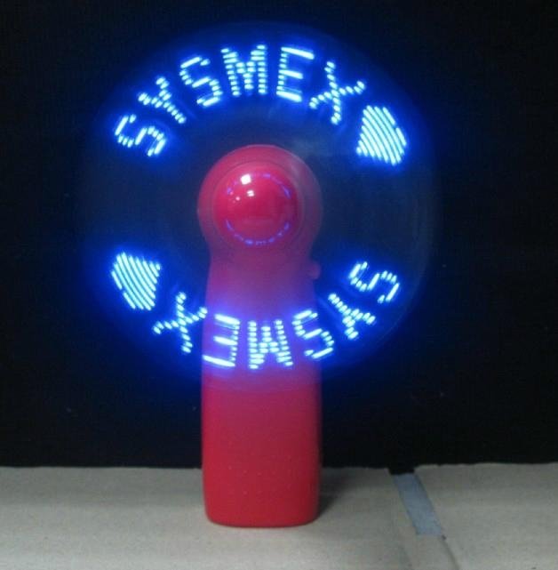 With your logo led mini fan with low price 1
