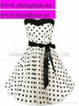 NEW RED BLACK POLKA DOT COLLARED VINTAGE 1950's ROCKABILLY SWING EVENING DRESS  3