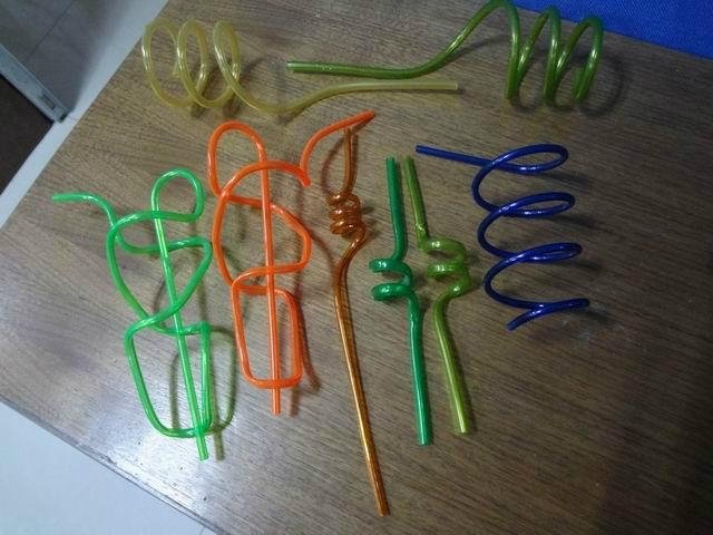 colored hard drinking straw