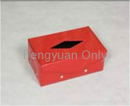 MDF wooden PU leather tissue box paper case