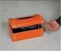 MDF wooden PU leather tissue box paper case 3