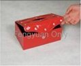 MDF wooden PU leather tissue box paper case 5