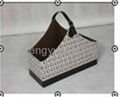 Office desk accessories , PU leather. paper rack magazine basket file case 4