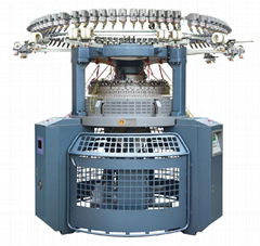 Rib-mesh transferred electronic jacquard knitting machine