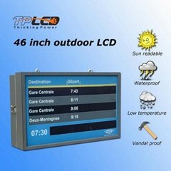 46 All Weather wall mounted advertising lcd display Outdoor LCD
