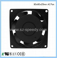 80 x80 25mm AC fan axial flow fan  exhaust fan