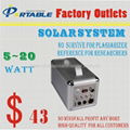 5W mobile home solar system for home lighting and device charge