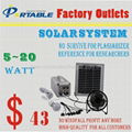 5W mobile home solar system for home lighting and device charge 4