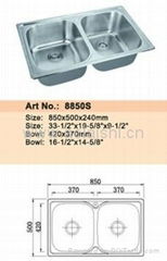 台上双盆不锈钢水槽