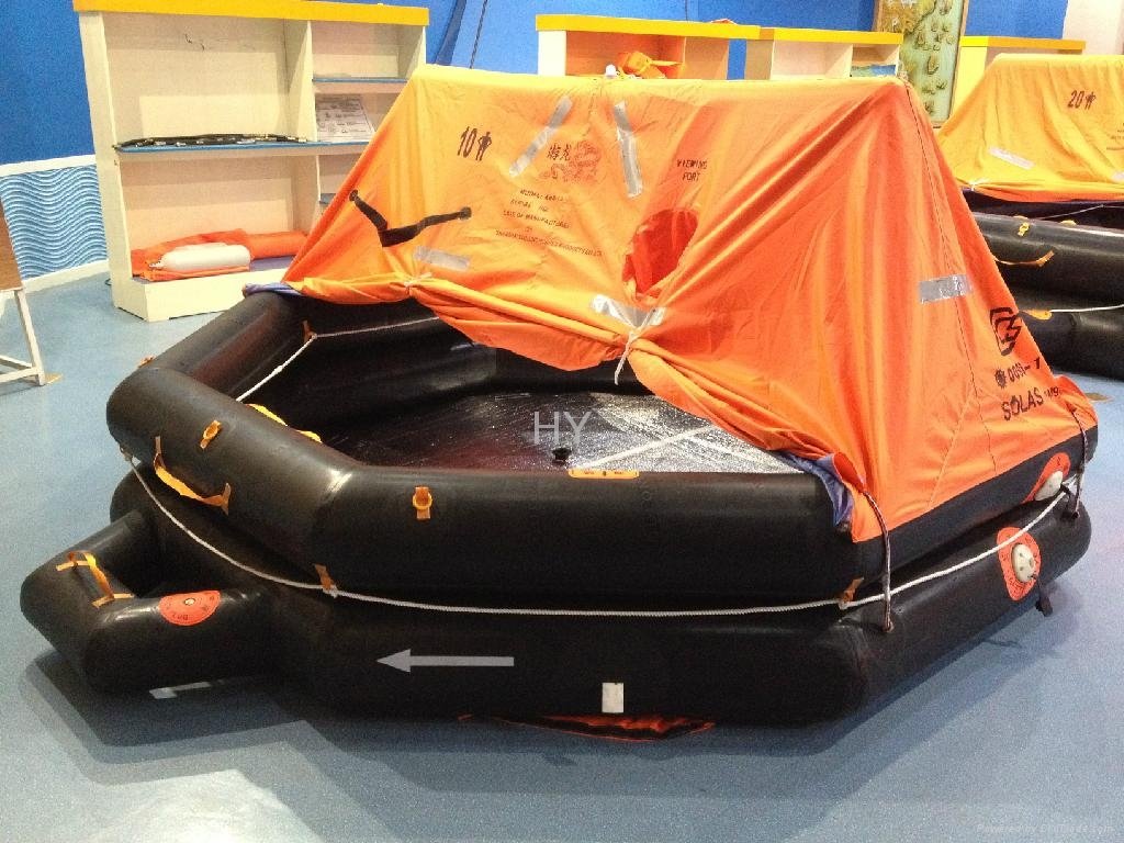 Throw-over Board Inflatable Life Raft