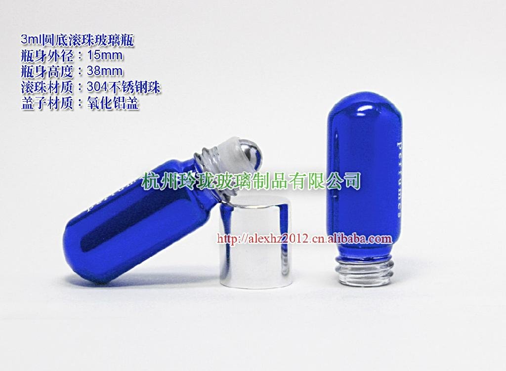 3ml roll-on perfume glass bottle