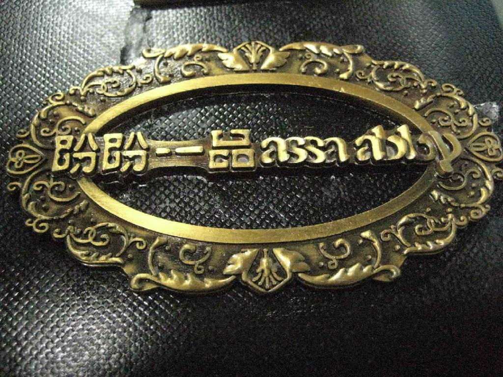 OEM Zinc alloy nameplate