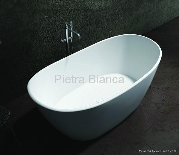Delicacy Free Standing Solid Surface Acrylic Bathtubs PB1069  4