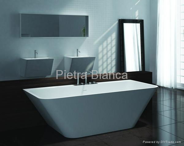 Solid Surface Wall-against Bathtub PB1045